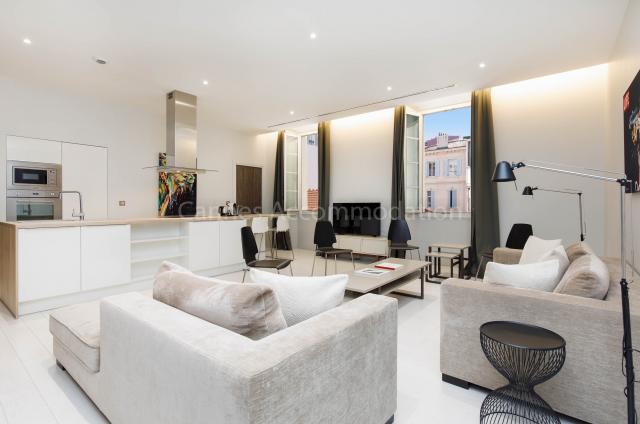 Location vacances à Cannes: votre choix d'appartements et villas - Hall – living-room - Clic 21