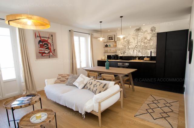 Location vacances à Cannes: votre choix d'appartements et villas - Hall – living-room - Pegase