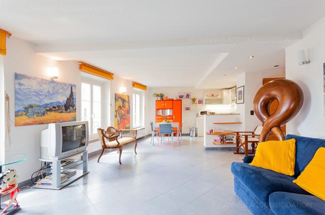 Location vacances à Cannes: votre choix d'appartements et villas - Hall – living-room - Tony
