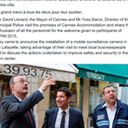 Visite de Mr le maire de Cannes