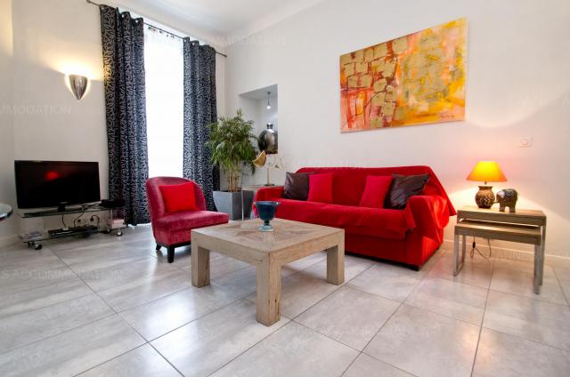 Location vacances à Cannes: votre choix d'appartements et villas - Hall – living-room - Colombe